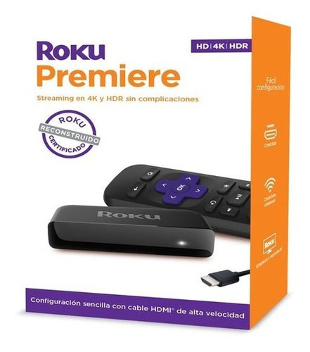 Roku Premiere 3920 Estándar 4k Negro Techfun (Reacondicionado)