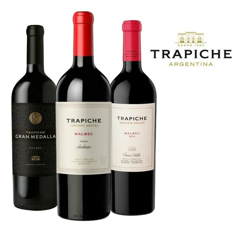 Imagen 2 de 10 de Vino Trapiche Gran Medalla Malbec + Coletto Ambrosia --