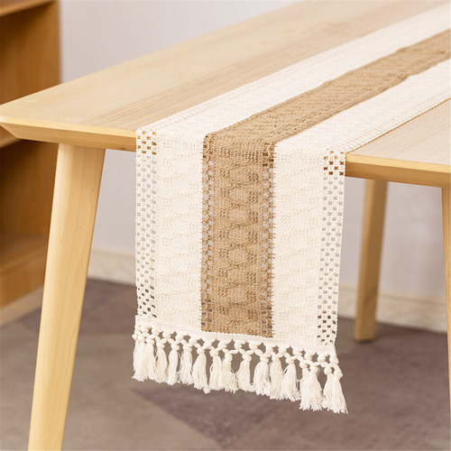 Mantel De Mesa Bohemio Y Rústico Con Flecos Para