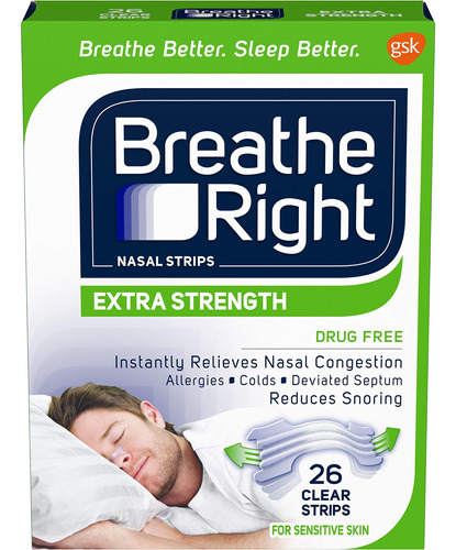 Breathe Right Bandas Nasales Extra, 24195, Paquete De De 1,