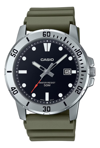 Reloj Casio Mtp-vd01-3e Wr50 Hombre Pulsera Hora Fecha Acero