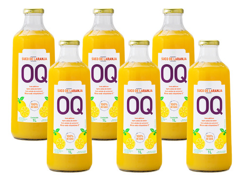 Suco De Laranja 100% Oq 1 Litro Caixa C/6 Un