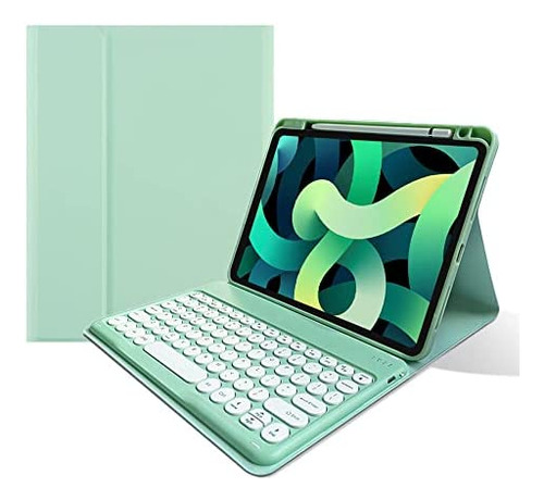 Funda Con Teclado Marca Kaitesi / Para iPad 10.5  /mint