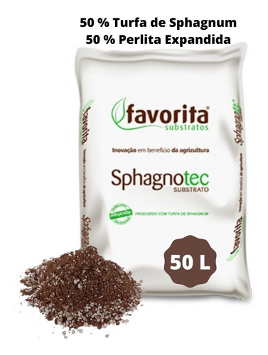 Substrato Inerte Para Germinação Perlita E Turfa Grow 50 L