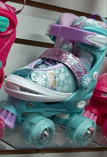 Patines 4 Ruedas Soy Luna Frozen Con Luces Protecció 28 A 38