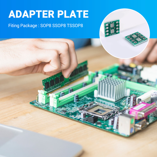 Adaptador Sop8 Ssop8 Tssop8 Smd A Dip8, 0.65/1.27 Mm Pcb, 50