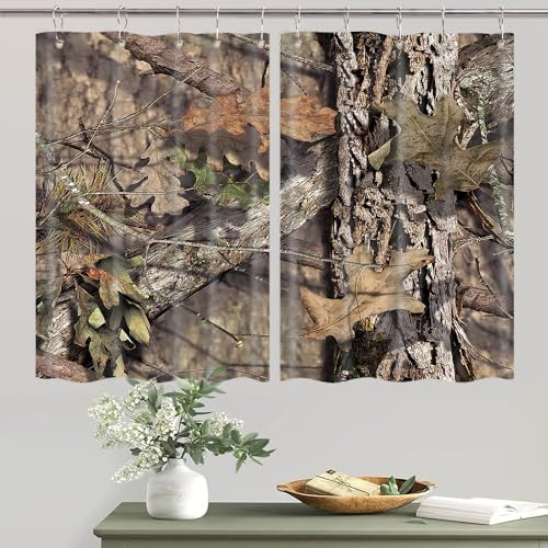 Cortinas De Cocina De Camuflaje Impermeables 140 Cm