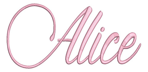 Matriz De Bordado - Nome Alice 08 - Fazemos Qualquer Nome Rosa-claro Nome Alexandra Letra Cursiva