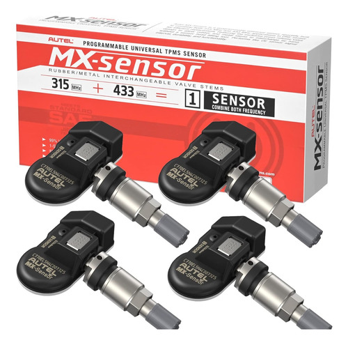 Kit 4 Sensores Programables Autel Tpms Mx-sensor 315-433 Mhz