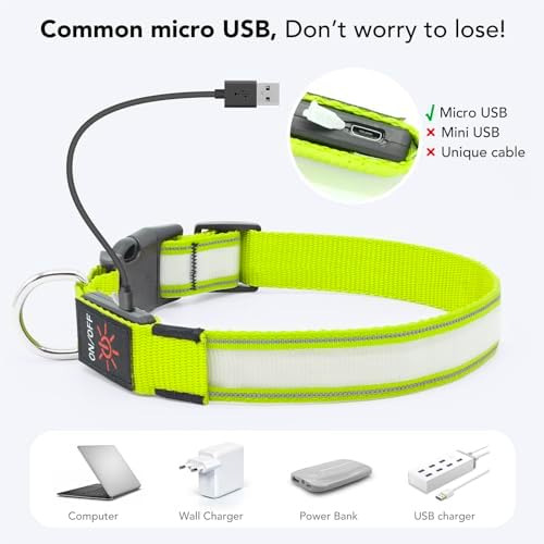 Collares De Perro Con Luz Led, Recargable Con Micro Usb, Imp