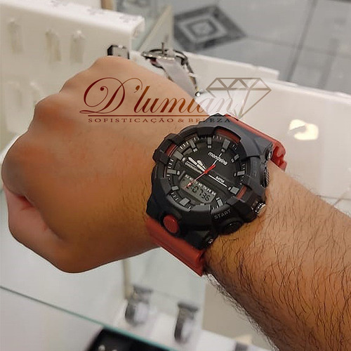 Imagem 4 de 10 de Relogio Masculino Mondaine Esportivo Vermelho 85009g0mvnp2