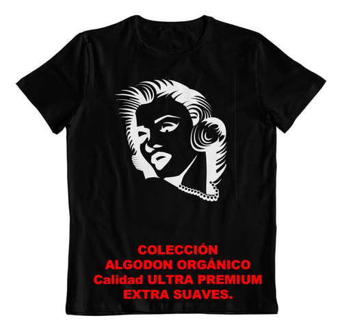 Polera - Dtf - Algodon Organico - Monroe Marilyn Artista