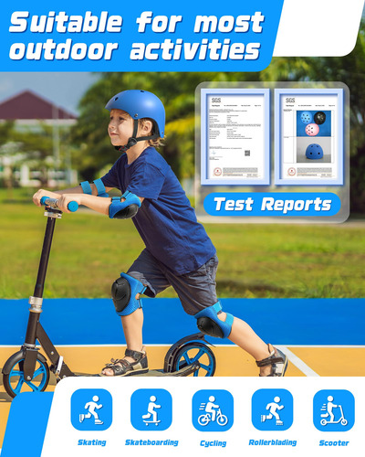 Juego Rodilleras Y Coderas For Casco Bicicleta Y Patineta