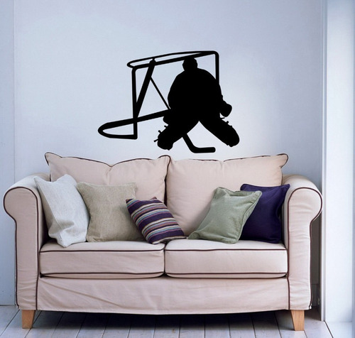 Vinilo Decorativo Jugador De Hockey  