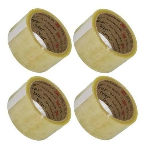 Fita Tartan Empacotamento Transparente 3m 45mmx100m 4 Und