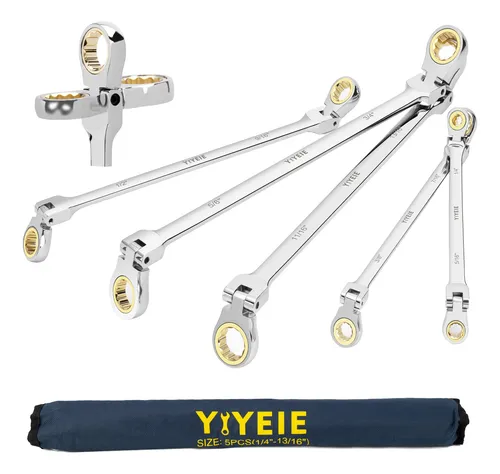 comprar Kit De 5 Llaves Matraca Extralargas Sae Con Cabeza Flexible