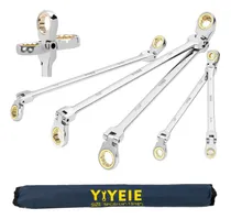 Comprar Kit De 5 Llaves Matraca Extralargas Sae Con Cabeza Flexible