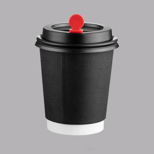 50 Uni Copo Papel Preto Parede Dupla 120 Ml Café - Expresso