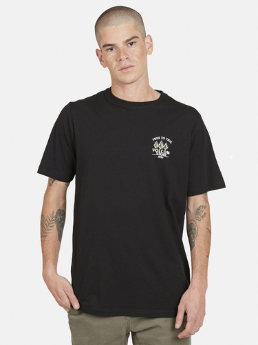 Polera Sketched S/s Tee Hombre Negro Volcom