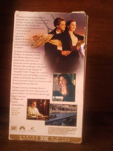 Pelicula Titanic Formato Vhs, Original 2 Cassettes. (Usado)