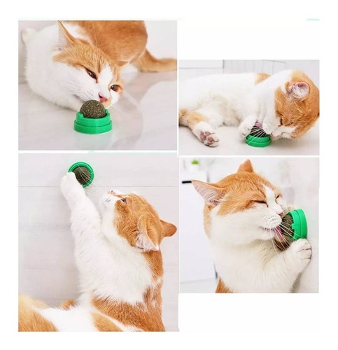Imagen 4 de 4 de Bola Giratoria De Catnip Hierba Gatera Juguete Para Gatos