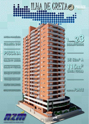 Apartamento Com 3 Dormitórios À Venda, 116 M² Por R$ 754.000,00 - Canto Do Forte - Praia Grande/sp - Ap2013