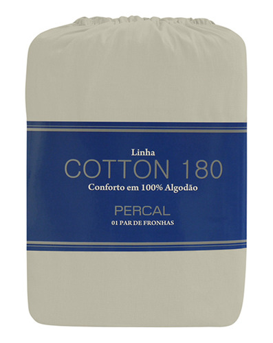 Par De Fronhas 0.50x0.70m Zelo Cotton 180 Bege Liso