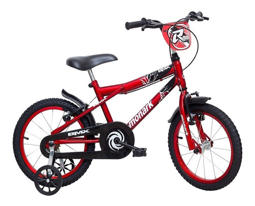 Bicicleta Infantil Bmx Ranger Monark Aro 16 Vermelha