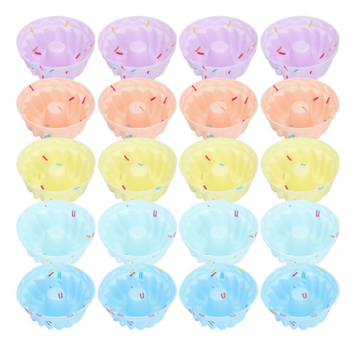 Moldes Pequeños De Silicona Para Hornear Magdalenas, 20 Unid