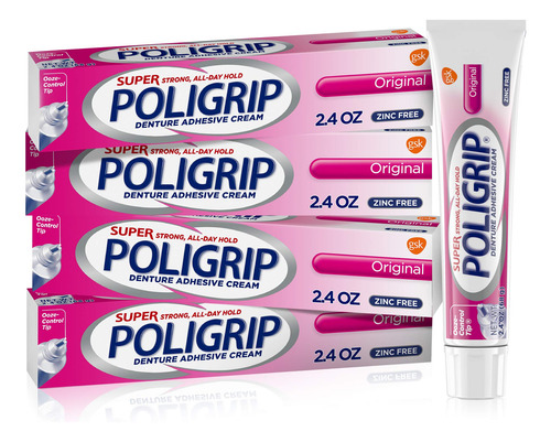 -gr Super Poligrip Fórmula Original Sin Zinc Para Dentadura
