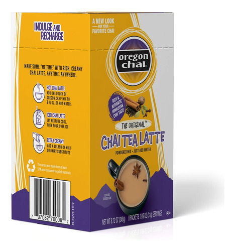 (2 Pack) Oregon Chai, Original Chai Tea Latte