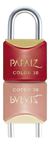 Cadeado Com Chave 30mm Latão Vermelho Color Line Papaiz