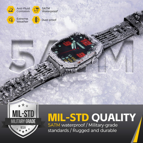 Reloj Inteligente Hombre Caballero Smart Watch Reloj Militar Con Linterna Deportivo Alexa 2.1bluetooth Llamada Ip68 Impermeable Resistente Al Agua 900mah