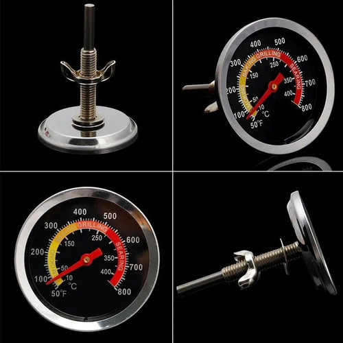 Imagen 7 de 7 de Pack 3 Termómetro Analógico 450 °c, Ideal Hornos A Leña