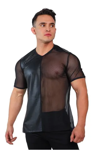 Playera transparente online hombre
