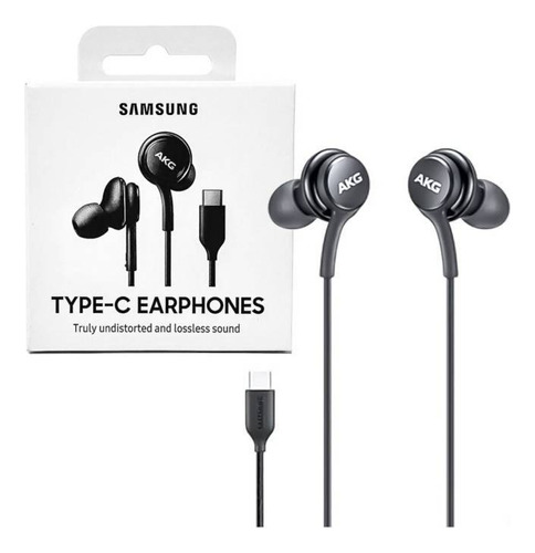 Manos Libres Samsung Akg Usb Tipo C Originales Color Negro