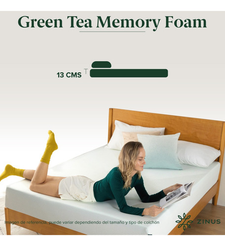 Zinus | Colchón Queen Memory Foam 12 Cm Firmeza Media