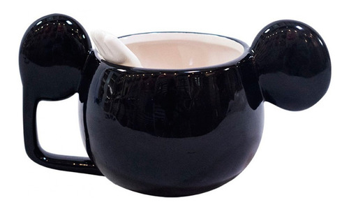 Imagem 8 de 9 de Caneca Porcelana Mickey Mouse Com Colher - Original Disney