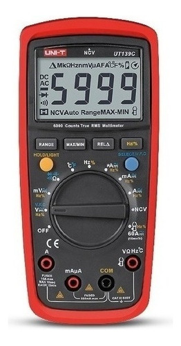 Multimetro Rms Verdadero 600 V 10 Amp Ohm Faradios Hz Ut139c