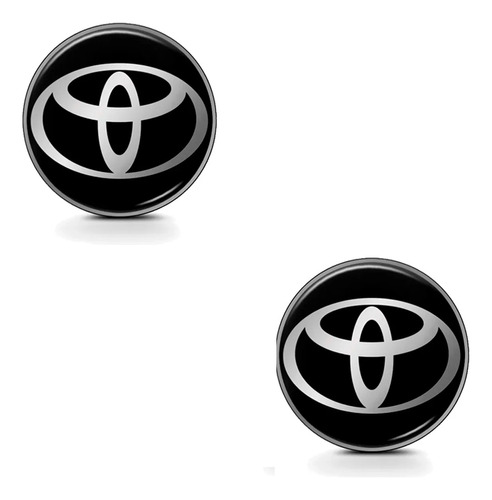 Par Emblema Resinado Adesivo Para Chave Canivete Toyota