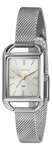 Relógio Lince Feminino Ref: Lqm4790l24 S1sx Retangular Mesh