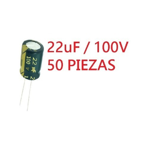 Pack De 50 Unidades Capacitor 22uf / 100v