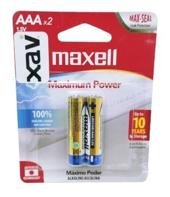 2 Pila Bateria Aaa Alcalina Maximum Po Maxell 7367 1.59 Xavi