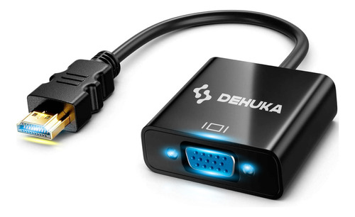 Dehuka Adaptador Conversor Convertidor HDMI VGA Color Negro