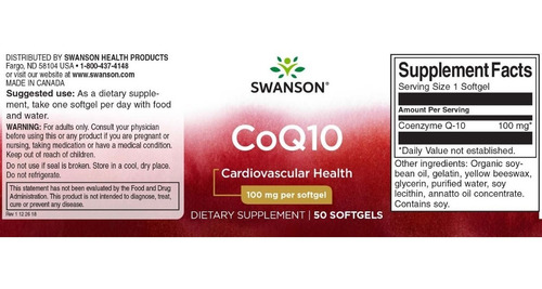 Coq10 100 Mg 50 Caps