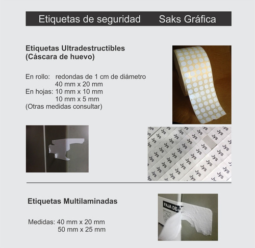 Imagen 5 de 6 de Etiquetas Inventario Depósitos Cajas Perfumes Inviolables