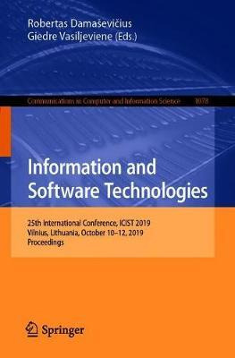 Libro Information And Software Technologies : 25th Intern...