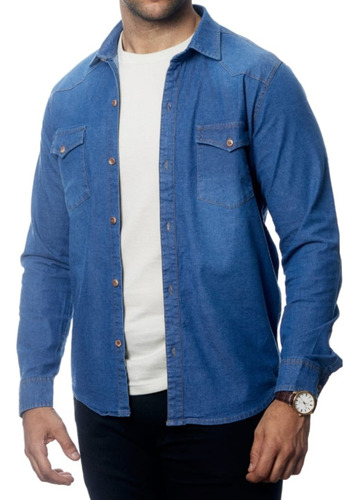 Camisa De Jeans Hombre  Elastizada Premium Be Yourself 