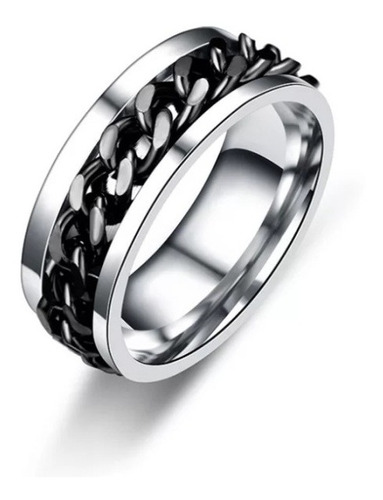 Anillo Giratorio Cadena Joyería Para Hombre Y Mujer