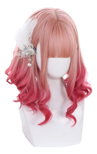 Peluca Lolita, Cabello Ondulado Medio, Para Cosplay